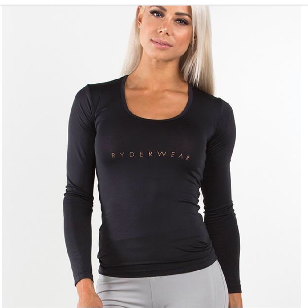 RYDERWEAR HIGHWAY LONG SLEEVE TOP GREY & BLACK XS